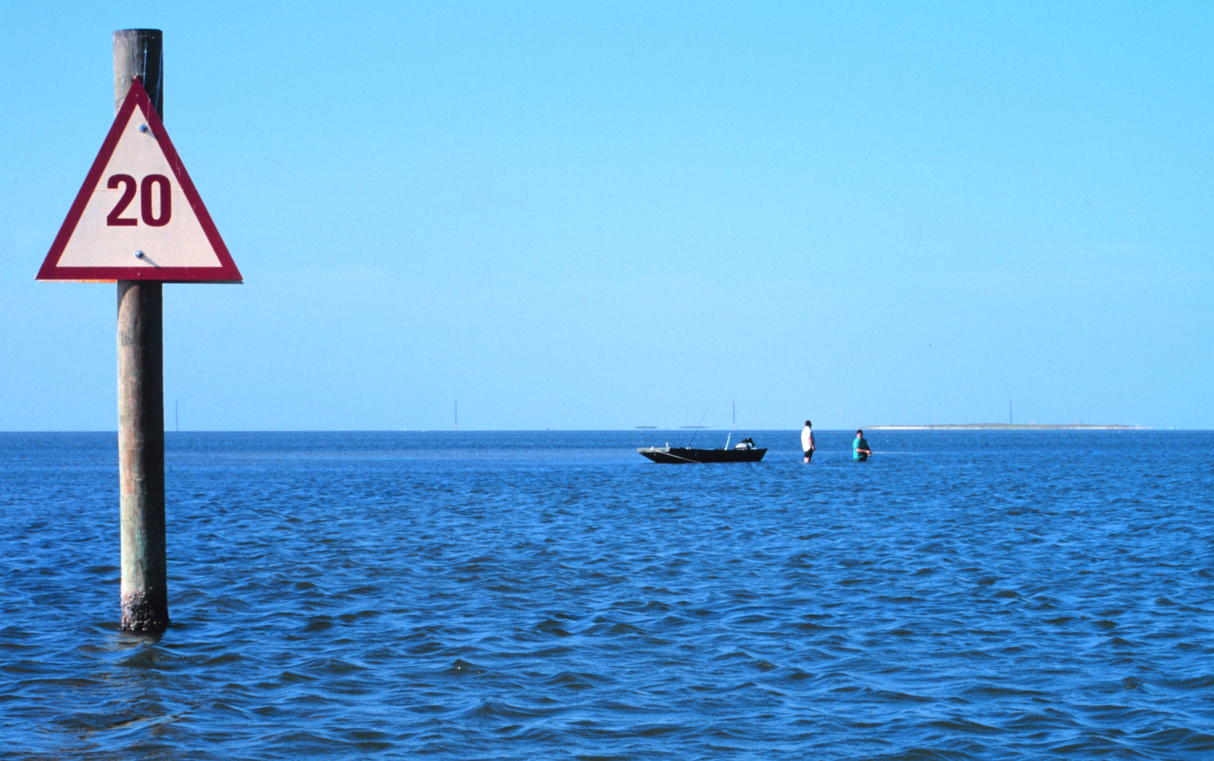 Wade anglers fishing Laguna Madre at Padre Island National Seashore, Texas